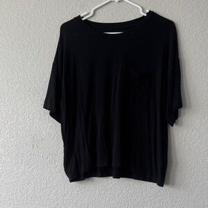 Aerie Classic Black Boxy Tee